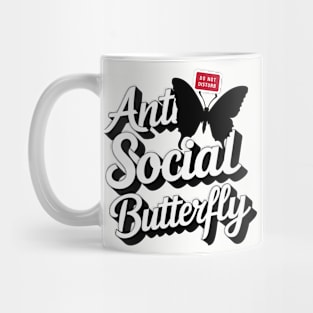 Anti Social Butterfly Sarcastic Introvert Statement Mug